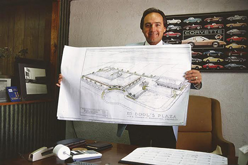 Ed Dool with plans for Temecula Stagestop